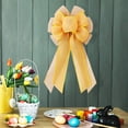 thumbnail image 6 of 45cm Easter Burlap-Style Ribbon Bow – Decorative Linen-Look Fabric Bow for Wreaths, Garlands, Gift Wrapping & Holiday Home Decor, Rustic Spring Accent, 6 of 6