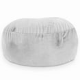 thumbnail image 3 of Jaxx Saxx 6 Foot Giant Bean Bag Chair For Adults - Premium Synthetic Faux Rabbit Fur Black Rabbit, 3 of 5