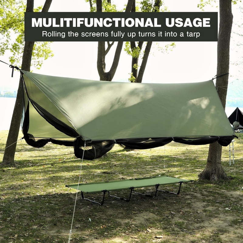 REDCAMP Screen House, Pop Up Tent Portable Mesh Shelter with Full Walls, Waterproof Outdoor Canopy for 4-6 People Tents for Camping, Hiking, Bushcraft, Backpacking, Hunting