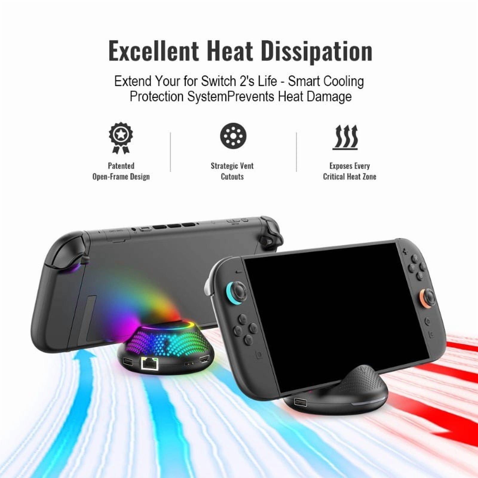 Docking Station for  Switch RGB 4K 60Hz PD60W USB A Cooling Fan