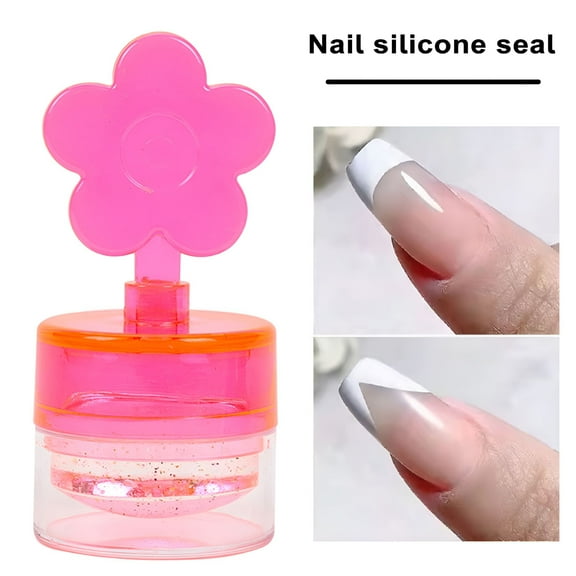 ACDANC Nail Stamp for French Manicure Upgraded Silicone Clipper With No Scratches Soft Rubber Tip Thin Strong Tool