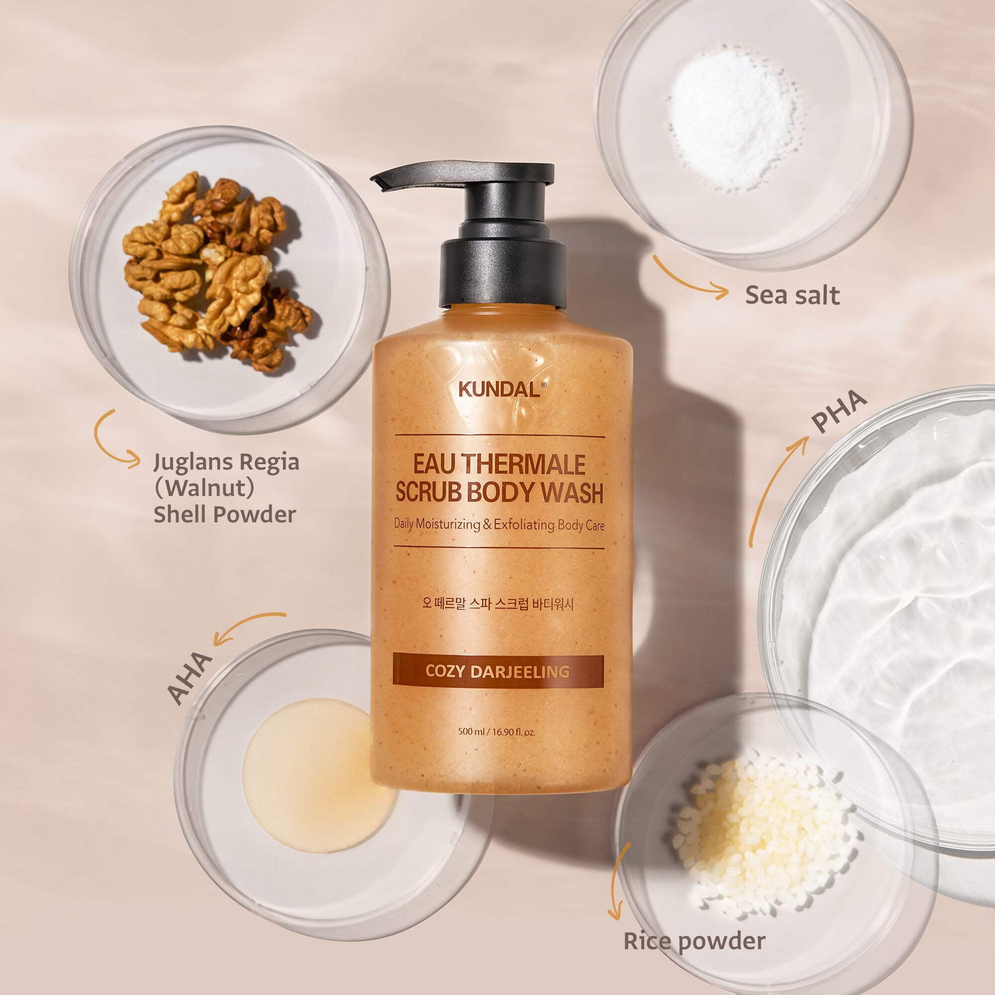 Kundal Eau Thermale Scrub Body Wash 500ml 2 SET - Violet Muguet