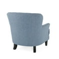 thumbnail image 6 of GDF Studio Ishtar Contemporary Tufted Club Chair with Nailhead Trim, Light Blue Fabric and Matte Black, 6 of 11