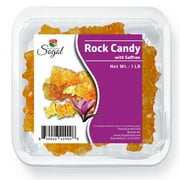 Rock Candy (Nabat) Saffron Flavor for Tea, Coffee, Matcha and All Your Favorite Beverages, 1 Ibs