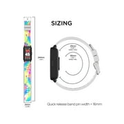 iTech Active 3 Unisex Adult Smartwatch Fitness Tracker, Tie Dye, Silicone Strap