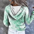 thumbnail image 5 of Enjoytime Lightweight Hoodie for Women Button Pullover Color Block Printed Drawstring Sweatshirts with Pockets Casual Loose Streetwear Long Sleeve Tops for Woman, 5 of 5