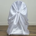 thumbnail image 2 of BalsaCircle 10 White Universal Solid Satin Chair Covers Slipcovers Wedding Decorations, 2 of 6