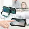 thumbnail image 2 of For Samsung Galaxy Z Fold 7 Wallet Case, Premium PU Leather Back Cover Cards Holder Stand Compatible with Car Mount RFID Blocking Hand Wrist Full Protective Phone Case for Women Girls, Green, 2 of 6