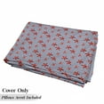 thumbnail image 5 of Starfish Floor Pillow Lounger Cover, Classical Striped Backdrop with Red Colored Sea Stars Maritime Themed Pattern, Nap Mat Printed Fabric Case for 5 Pillows, 88" x 27", Navy White Red, by Ambesonne, 5 of 5