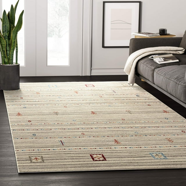 Abani Mesa Collection Rug Tribal Beige Southwest 6' x 9' Area Rug