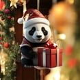 thumbnail image 4 of Luoshdecor Panda Ornament 2025 for Christmas Tree,Acrylic Cute Pandas Santa Hat Christmas Hanging Decoration for Christmas Tree Indoor Home Decor, 4 of 7