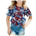 thumbnail image 3 of Ccpelsie Kids Boys and Girls T-Shirt Patriotic American Flag Kids Independence Day July 4th T-Shirt(Dark Blue,10-11 Years), 3 of 5