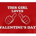 thumbnail image 4 of Old Glory Juniors This Girl Loves Valentine's Day Short Sleeve Graphic T Shirt, 4 of 6