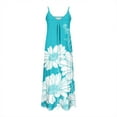 thumbnail image 4 of Vestido de Verano Casual de las Mujeres, Impresión Plegada Casual de Verano, Vestido de Cuello en V sin Mangas de Camis, 4 of 8