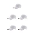thumbnail image 2 of kurtrusly Sun Protection Baseball Cap Universal Size For Outdoor Adventures Universal Baseball Cap Polyester Outdoors Sun Cap white 5Set, 2 of 6