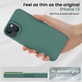 thumbnail image 4 of iPhone 13 Case, Silicone Phone Case with Slim Shockproof Soft Anti-Scratch Microfiber Lining, 6.1 inch, Fir Green, 4 of 14