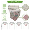 thumbnail image 5 of Polka Dot Pink Bunny Table Runner Linen Burlap Table Runner 120 Inches Long Farmhouse Rabbit Rustic Dresser Scarves for Kitchen Island Coffee Dining Room Party Wedding Banquet Holiday Decor 13"x120", 5 of 8