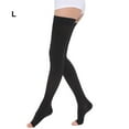 thumbnail image 4 of Transemion Comfortable And Soft Tights High Stocking For Comfort Fashionable Compression Stockings Open Toe-black L 1Set, 4 of 6