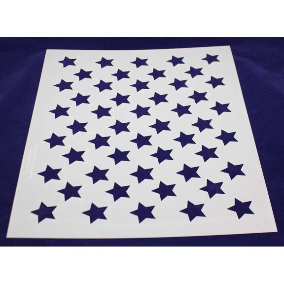50 Star Field Stencil 14 Mil -17.5"W X 14"H - Painting /Crafts/ Templates
