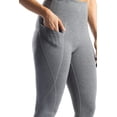 thumbnail image 6 of Fishers Finery Womens Ecofabric Active Yoga High Waist Workout Capri; Breathable Fabric (Light Heather Gray, S), 6 of 6