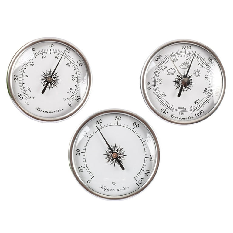Barometer Pressure Gauge Weather Station Wall Mount Thermometer Hygrometer  Home