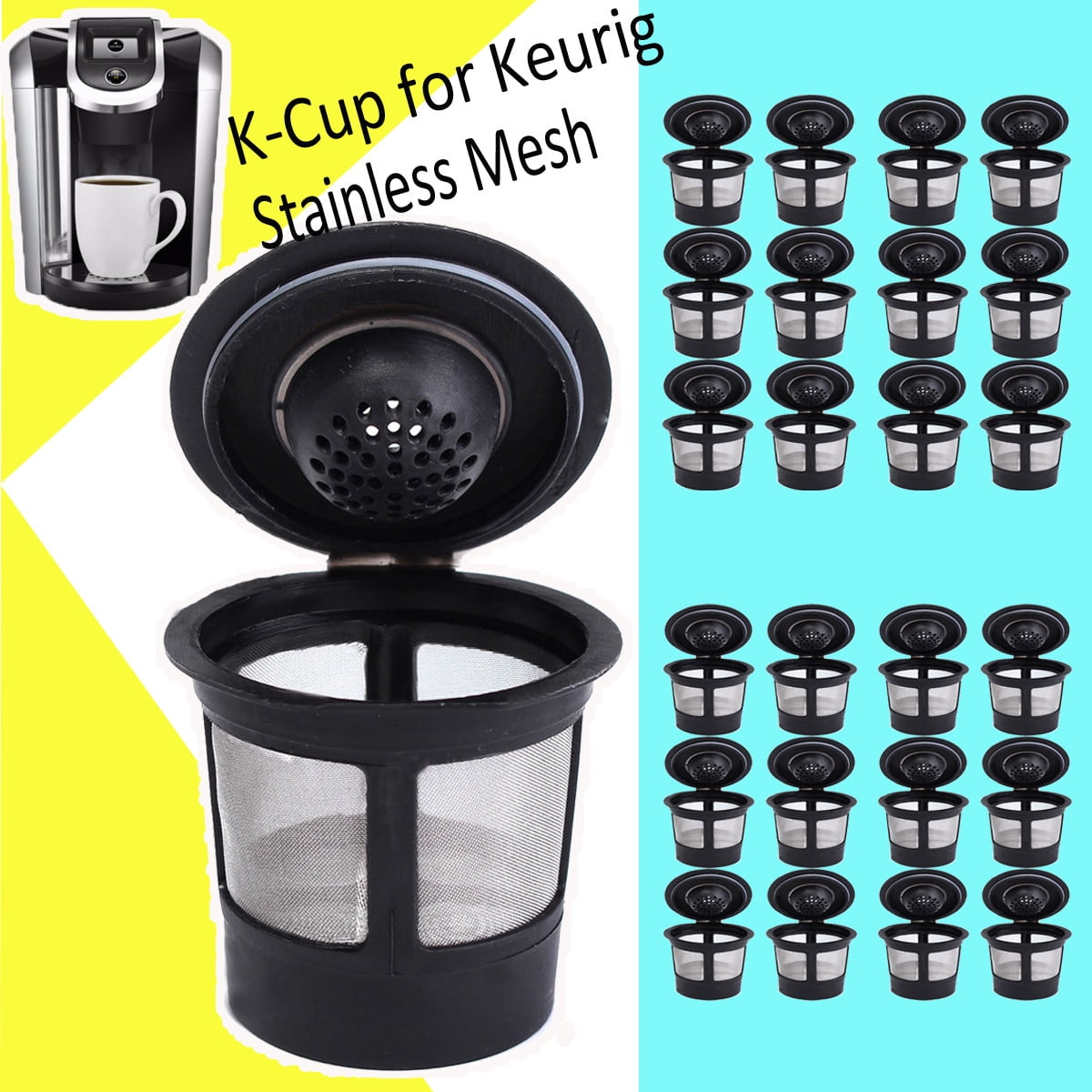 Download 12 Pcs Refillable Reusable Coffee Filter Capsules Dripper ...