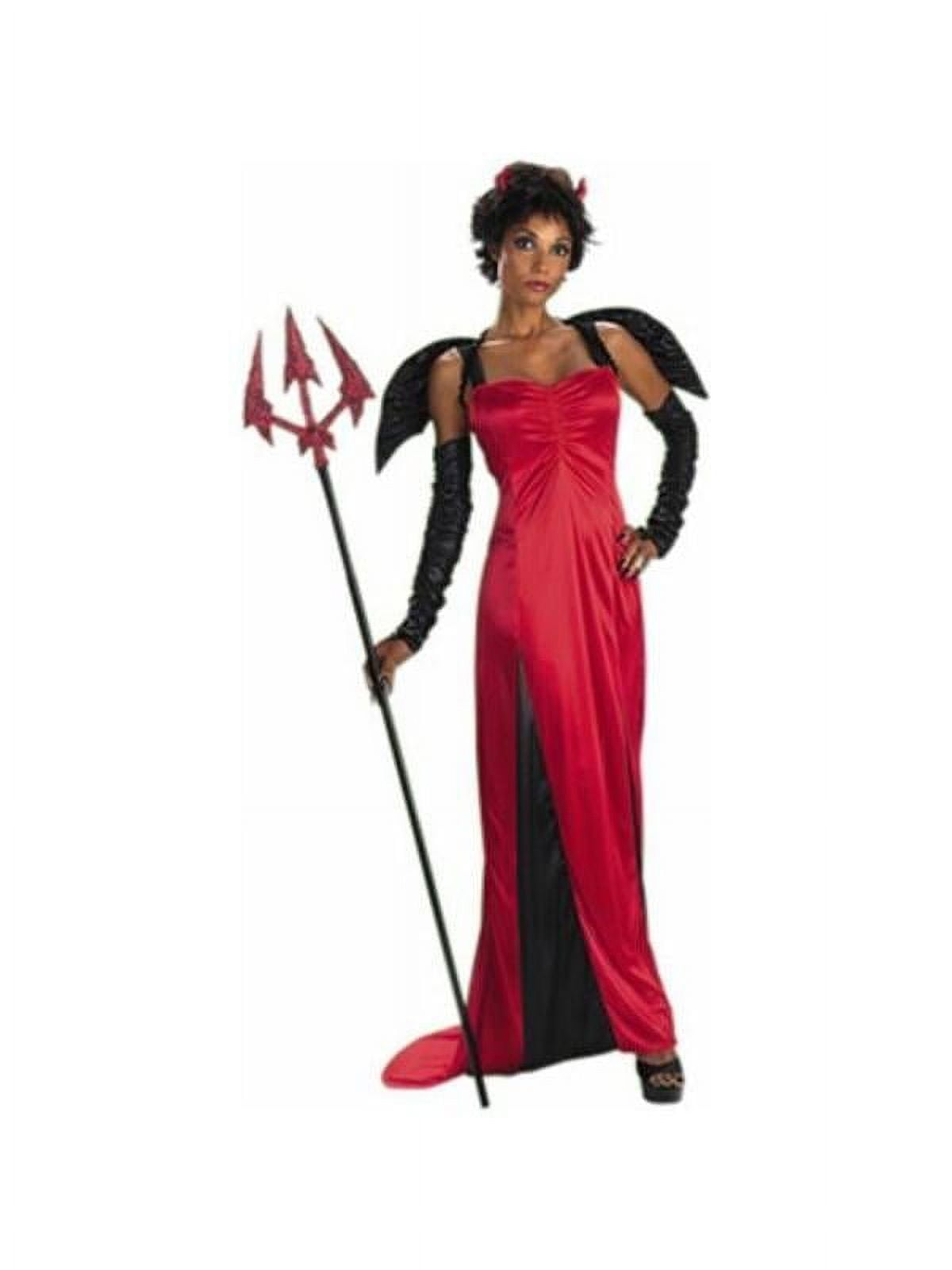 Women's Red Devil Costume Sexy Dress with Devil Headband Accessory - M -  Walmart.com
