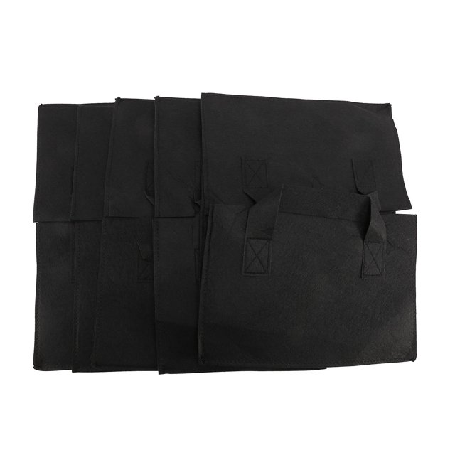 Maceteros Elevados Yuxing Paquete de 5 Bolsa Cuadrada Cultivo Flores Verduras Color Negro