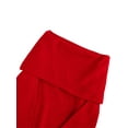 thumbnail image 6 of Deago Womens Off The Shoulder Sweater Long Sleeve Ribbed Knit Pullover Sweaters Slim Fit Going Out Fall Tops Blouse (Red, L), 6 of 8