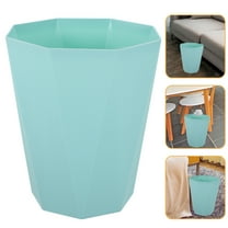 HOOWIFFY Green Plastic Trash Can with Simple Design for Home, Kitchen, Bathroom, Office Waste Bin
