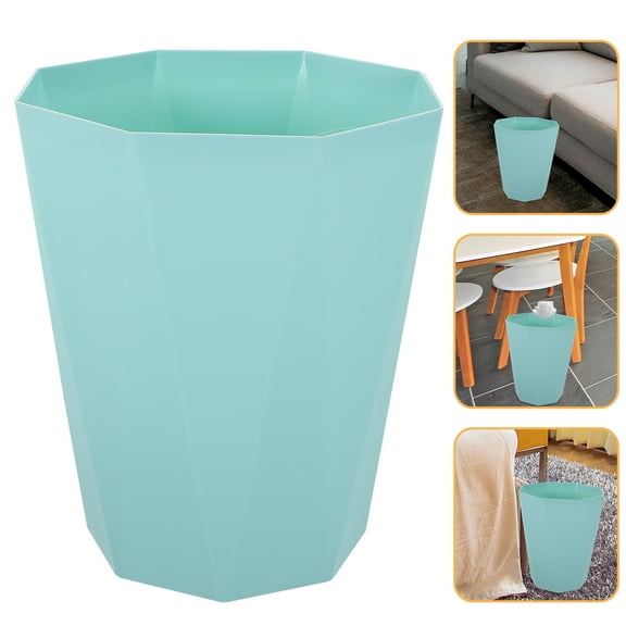 HOOWIFFY Green Plastic Trash Can with Simple Design for Home, Kitchen, Bathroom, Office Waste Bin