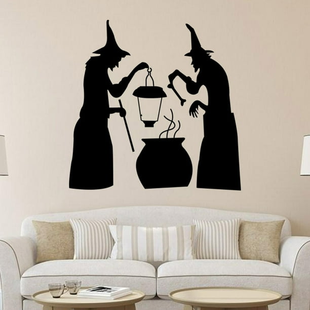 Lovehome Halloween Witch Wall Sticker Window Home Decoration Decal