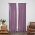 thumbnail image 3 of Pairs to Go Cadenza Solid Light Filtering Rod Pocket Curtain Panel Pairs, Set of 2, Sorbet Purple, 40 x 84, 3 of 5