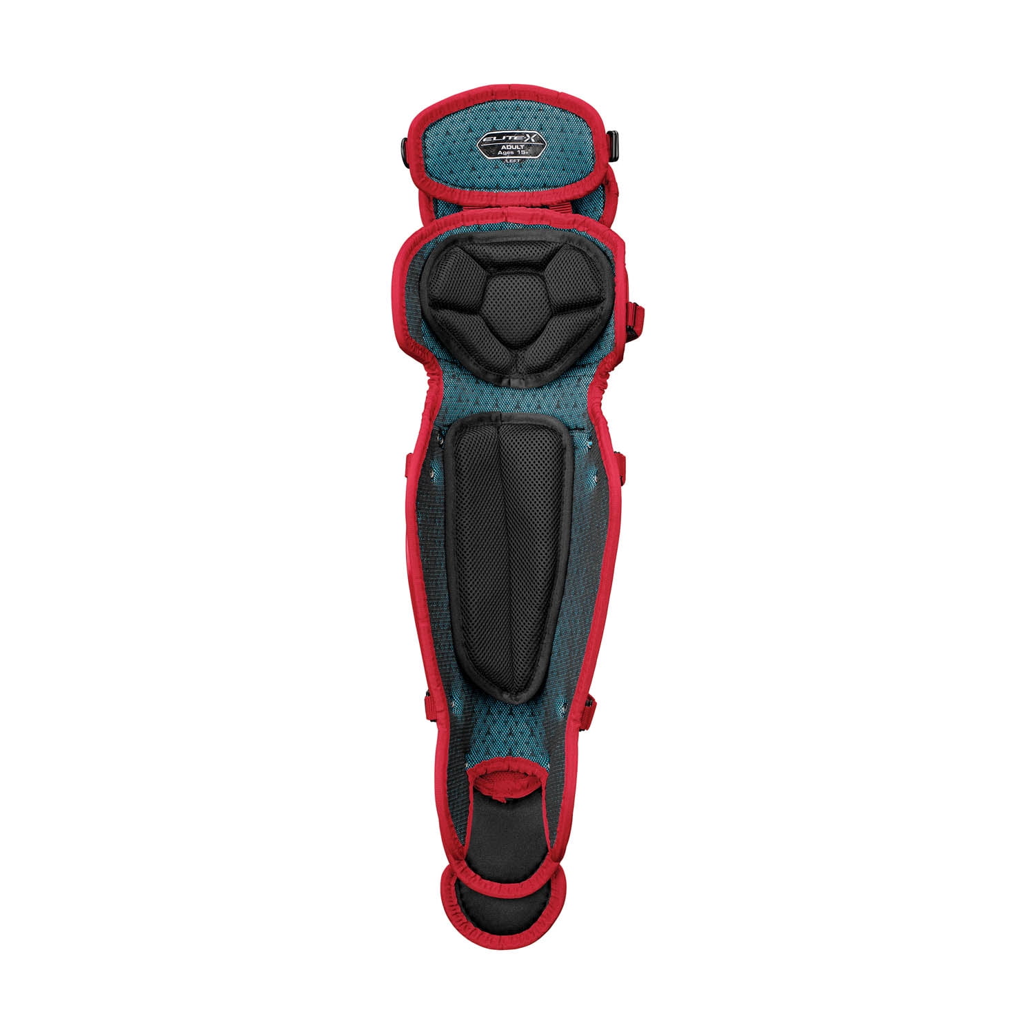 Easton Elite X Baseball Intermediate Leg Guards | Red | Intermediate