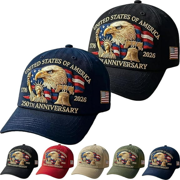 Eagle – United States 250th Anniversary Hat, Patriotic Adjustable Baseball Cap, for Men and Women