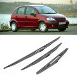 3Pcs/Set Front  Rear Windshield Wiper Blade Window Windshield Wiper Blades Replacement For Citroen C3 Mk1 Models 2002-2008
