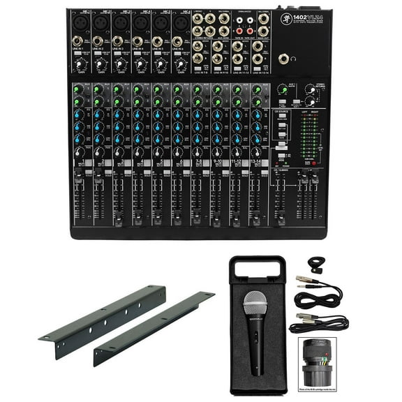 Mackie 1402VLZ4 14-ch. Pro Mixer w/6 ONYX Preamps RM1402-VLZ Rack Mount Kit Mic