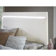 thumbnail image 4 of Newboti Furniture White High Gloss Finish Modern Queen Bed LED Light Headboard Faux Leather Upholstered Wooden Furniture NO.84102, 4 of 8