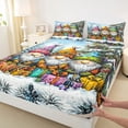 thumbnail image 3 of Feelyou Magic Santa Slaus Full Size Sheets for Teens, Kawaii Christmas Gifts Bed Sheets, Pine Tree Sheet Sets, Breathable Home Decor, 4-Piece, 3 of 7