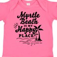 thumbnail image 4 of Inktastic Myrtle Beach is My Happy Place with Palm Trees Boys or Girls Baby Bodysuit, 4 of 5