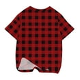 thumbnail image 4 of AJTQTH Tshirts for Kids Summer Lightweight Comfy Clothes Outfits Girls Boys Cute Plaid Pattern Short Sleeve Crewneck Tshirts Tees Shirts Blouses Tops Red 7-8 Years, 4 of 5