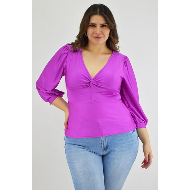 Blusas Moda Violeta Tallas Grandes Vestidos Tallas Blusas Tallas