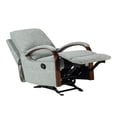 thumbnail image 3 of Upholstered Rocking Recliner Chair Set of 2 Metal Base for Home Living Room Sage, 3 of 10