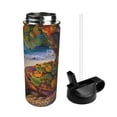 thumbnail image 2 of Sikiie Colorful Maple Leaf Beach Turtle Print 18OZ Insulated Straw Cup, Portable Leak-proof Sports Water Bottle, Stainless Steel Water Cup Suitable for Home and Outdoor, 2 of 8