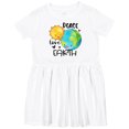 thumbnail image 3 of Inktastic Earth Day Peace Love Earth Girls Toddler Dress, 3 of 5