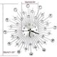 thumbnail image 3 of Reloj de pared ZHAOCHENG cristal 3D moderno 30 cm metal plateado espejo brillante, 3 of 5