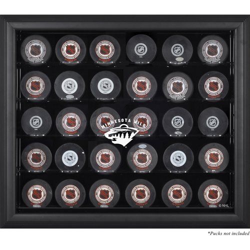 Mounted Memories 30 Hockey Puck Logo Display Case