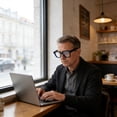 thumbnail image 4 of Tortoiseshell Reading Glasses Blue Light Blocking Square Glare Reading Glasses For, 4 of 4