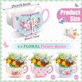 thumbnail image 2 of 6 Pcs Tea Party Decorations Princess Party Flower Boxes Centerpiece Floral Teapot Centerpiece for Floral Tea Themed Birthday Wedding Supplies(Sweet Tea Pot), 2 of 4