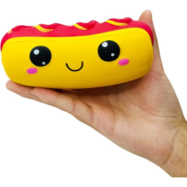 Juguete blando para perros calientes de crecimiento lento para niños, regalo de cumpleaños, comida de imitación bonita, alivio del estrés, Squishys, Squishi, juguetes para apretar